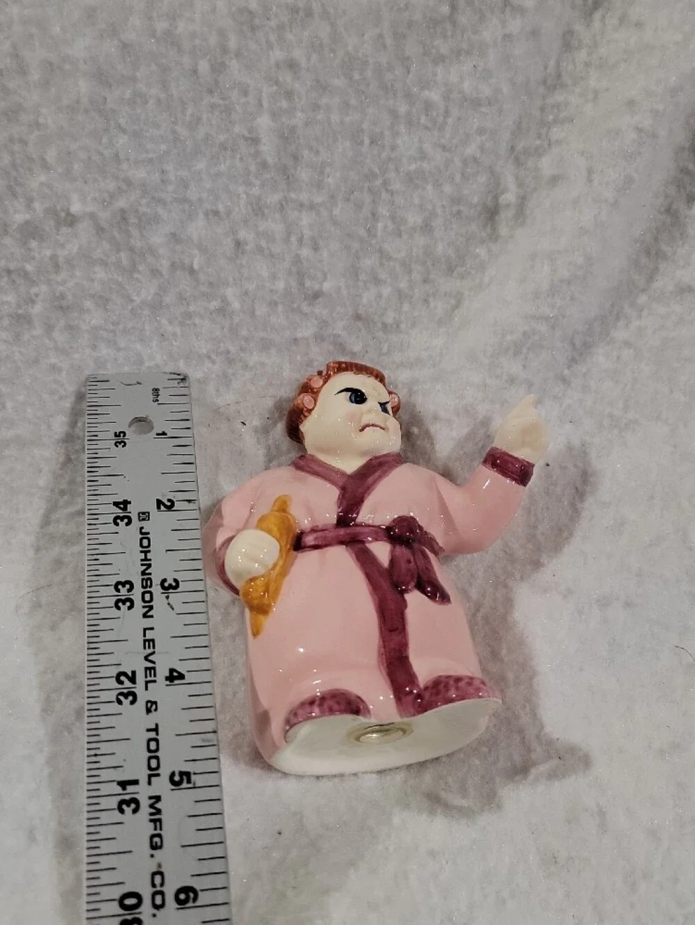 Salt And Pepper Shaker Ceramic Pair - 'In The Doghouse' & Pink Robe Lady